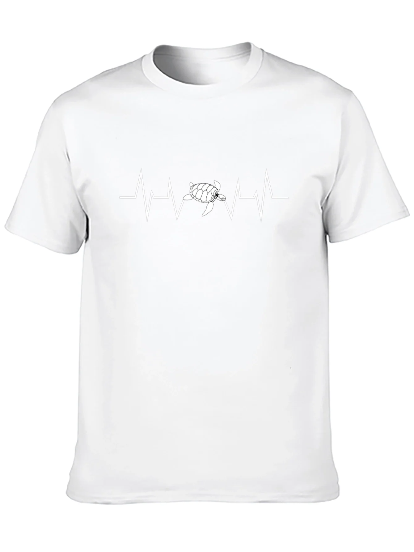 Turtle Heartbeat Graphic Tee - Eco-Friendly Style
