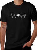 Turtle Heartbeat Graphic Tee - Eco-Friendly Style