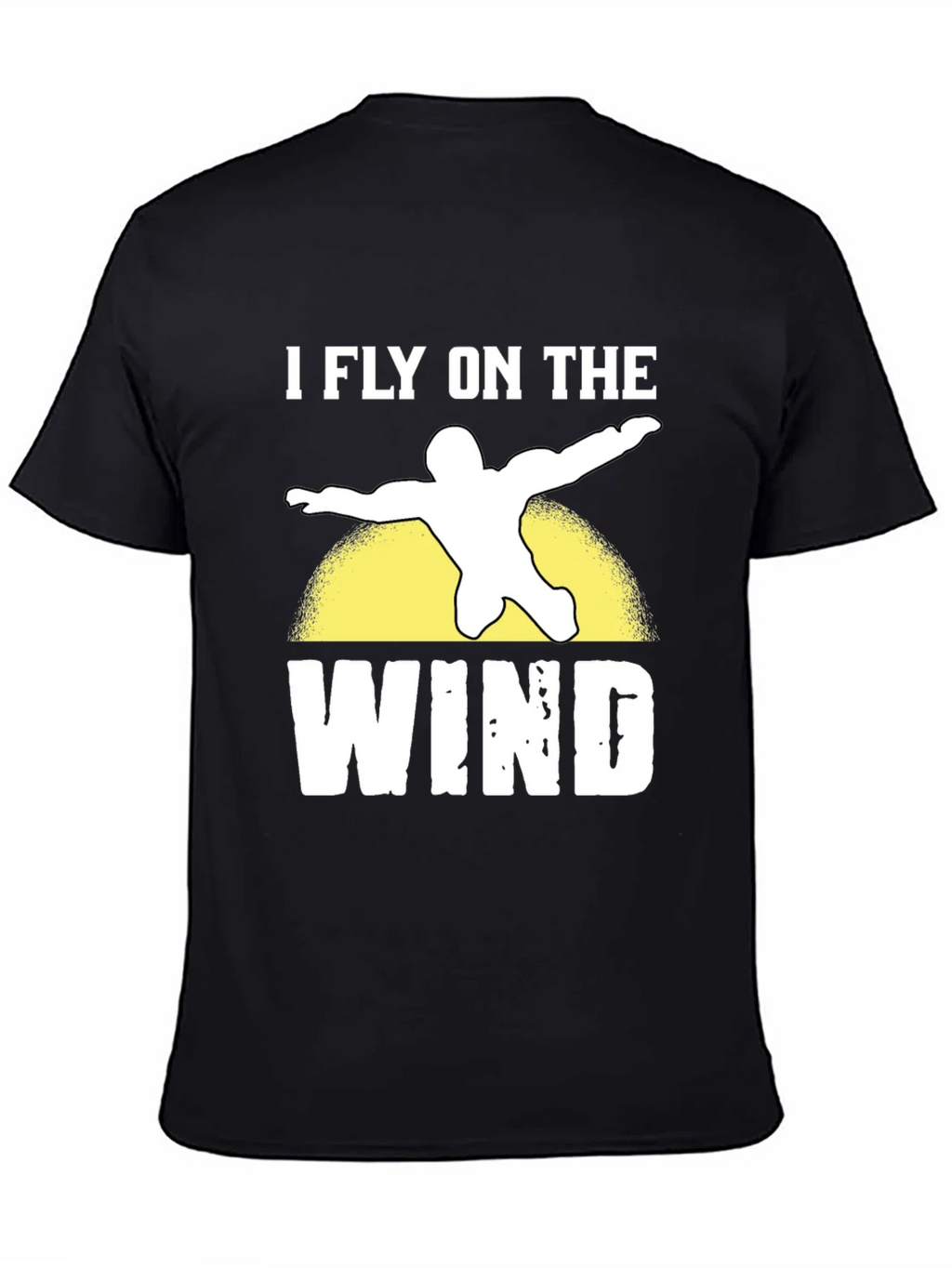 I Fly On The Wind Skydiving Black T-Shirt