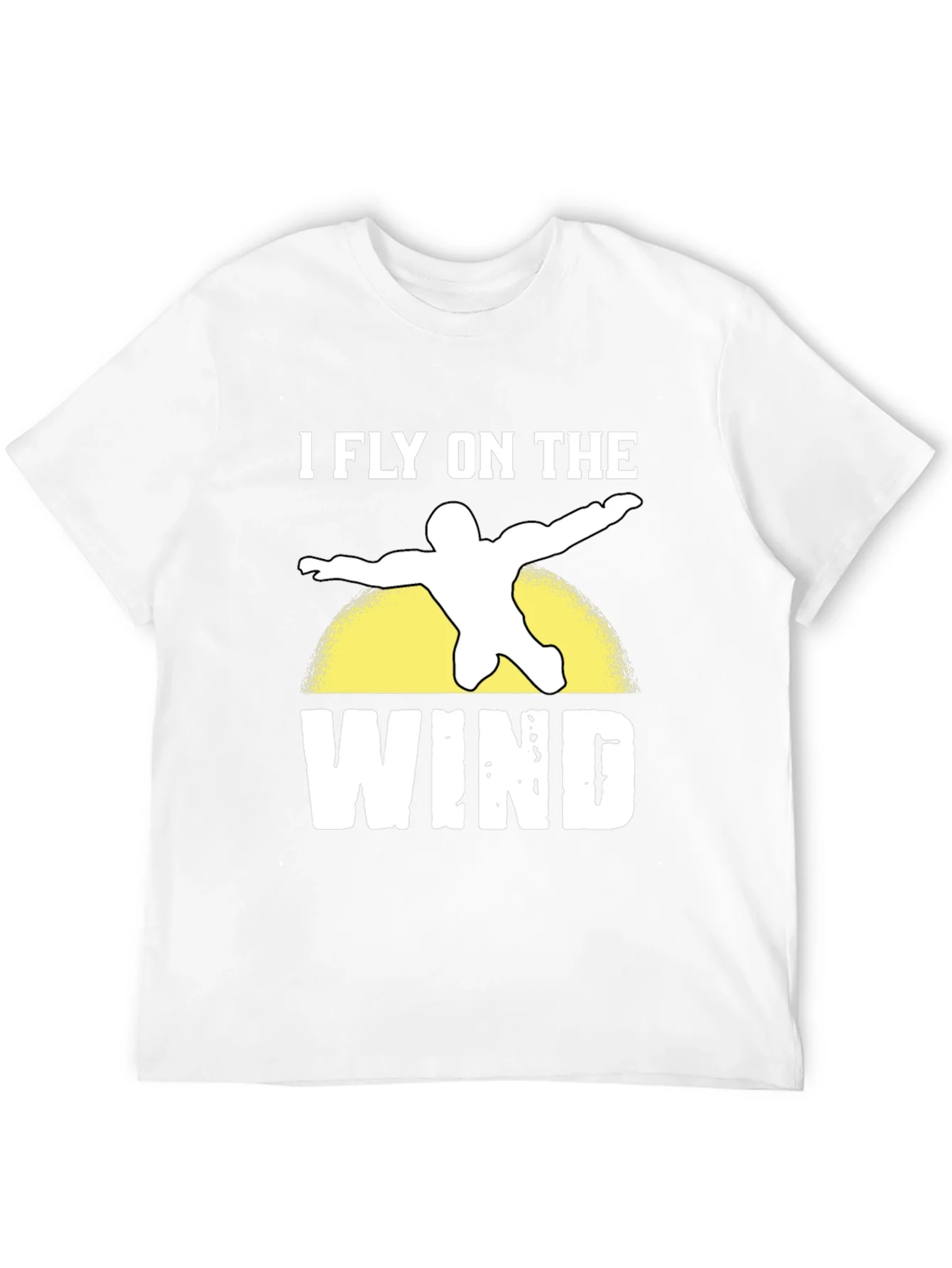 I Fly On The Wind Skydiving Black T-Shirt