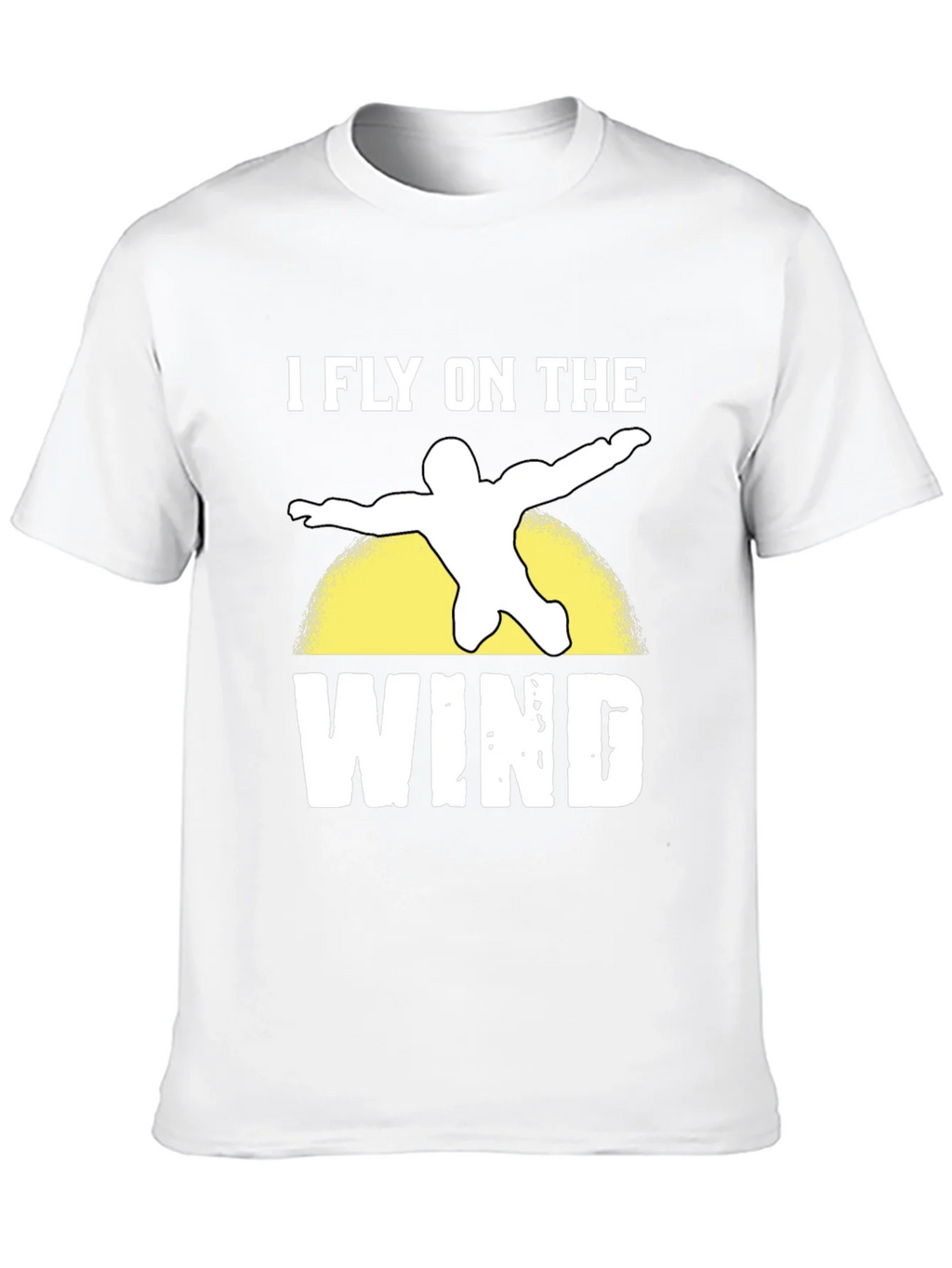 I Fly On The Wind Skydiving Black T-Shirt