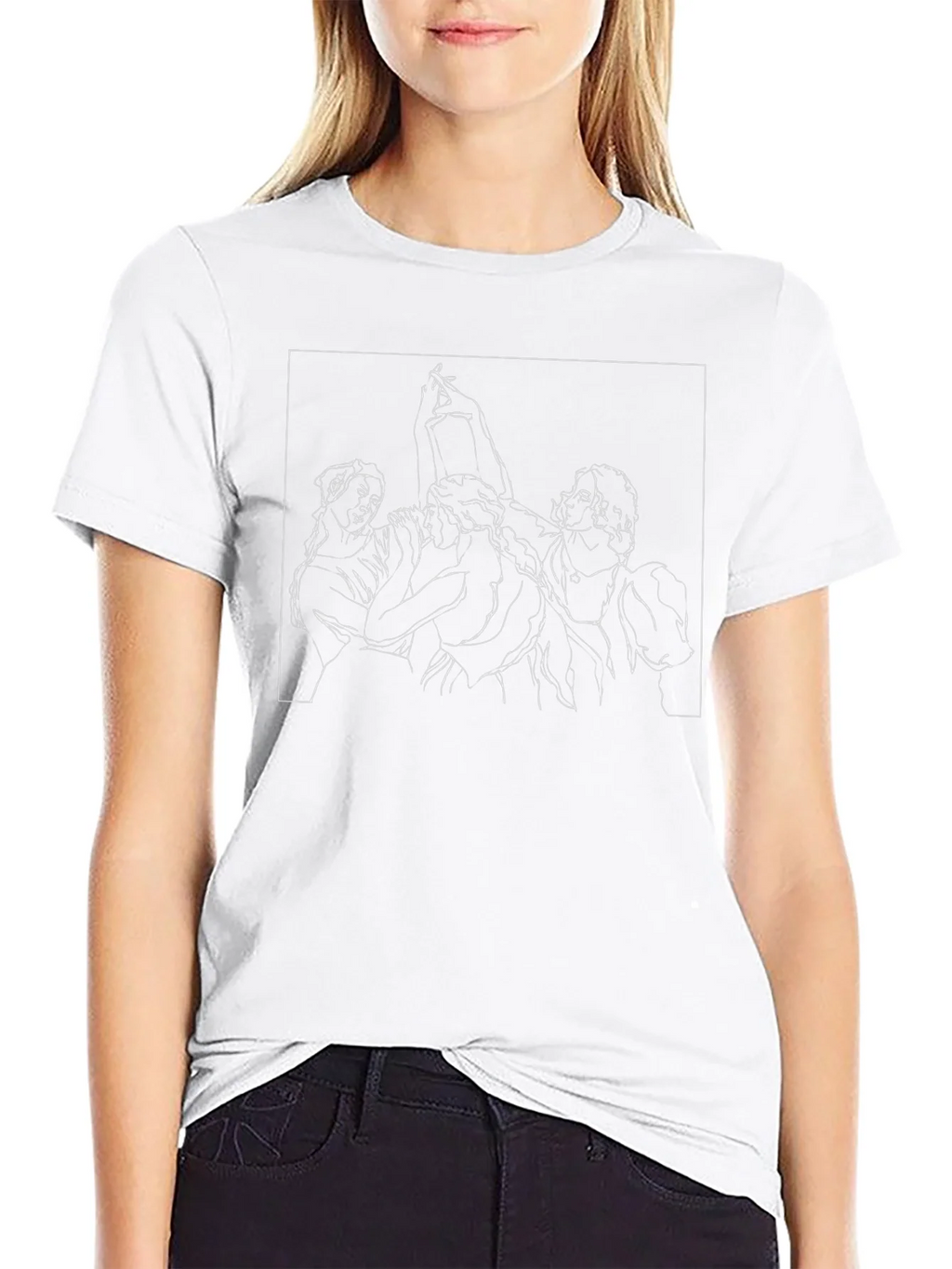 Artistic Line Drawing T-Shirt - Unique Graphic Tee