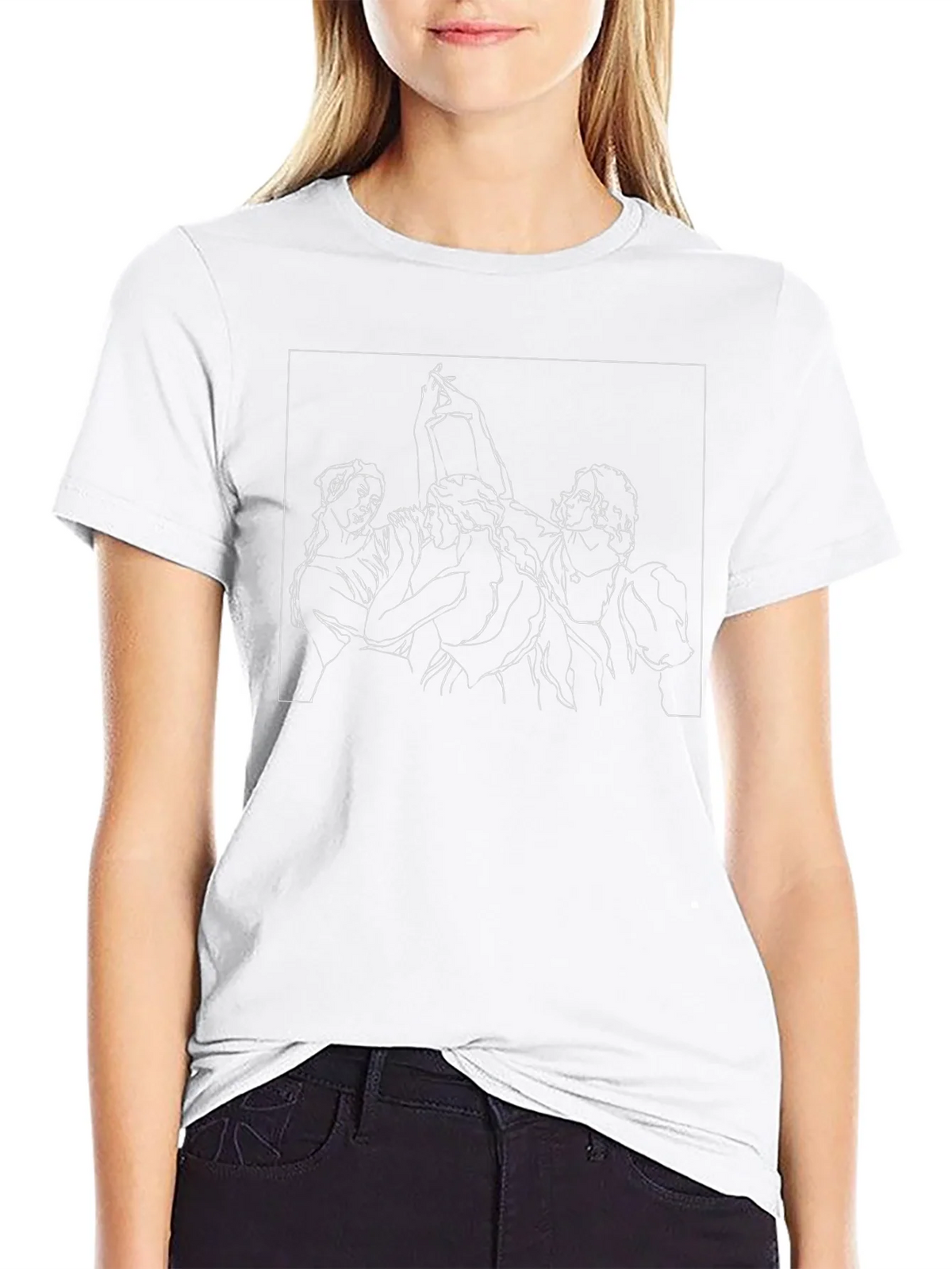 Artistic Line Drawing T-Shirt - Unique Graphic Tee