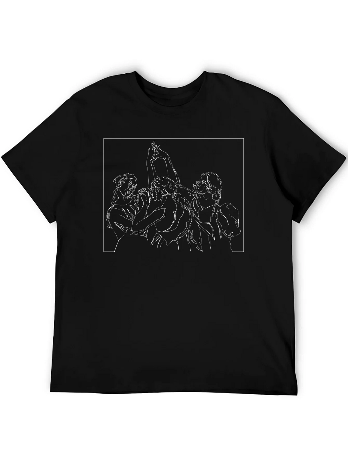 Artistic Line Drawing T-Shirt - Unique Graphic Tee
