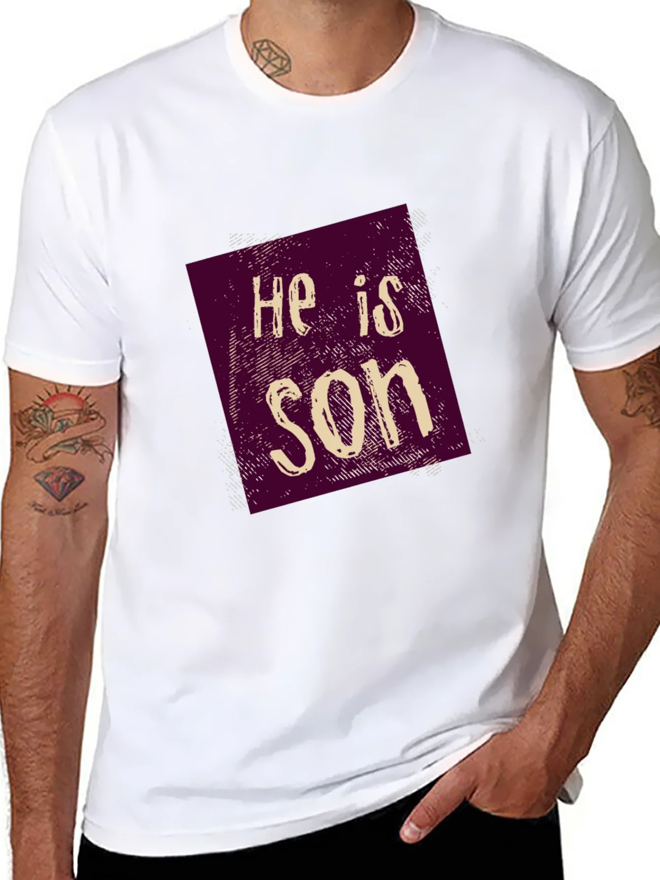 He is Son Graphic Tee - Casual Style