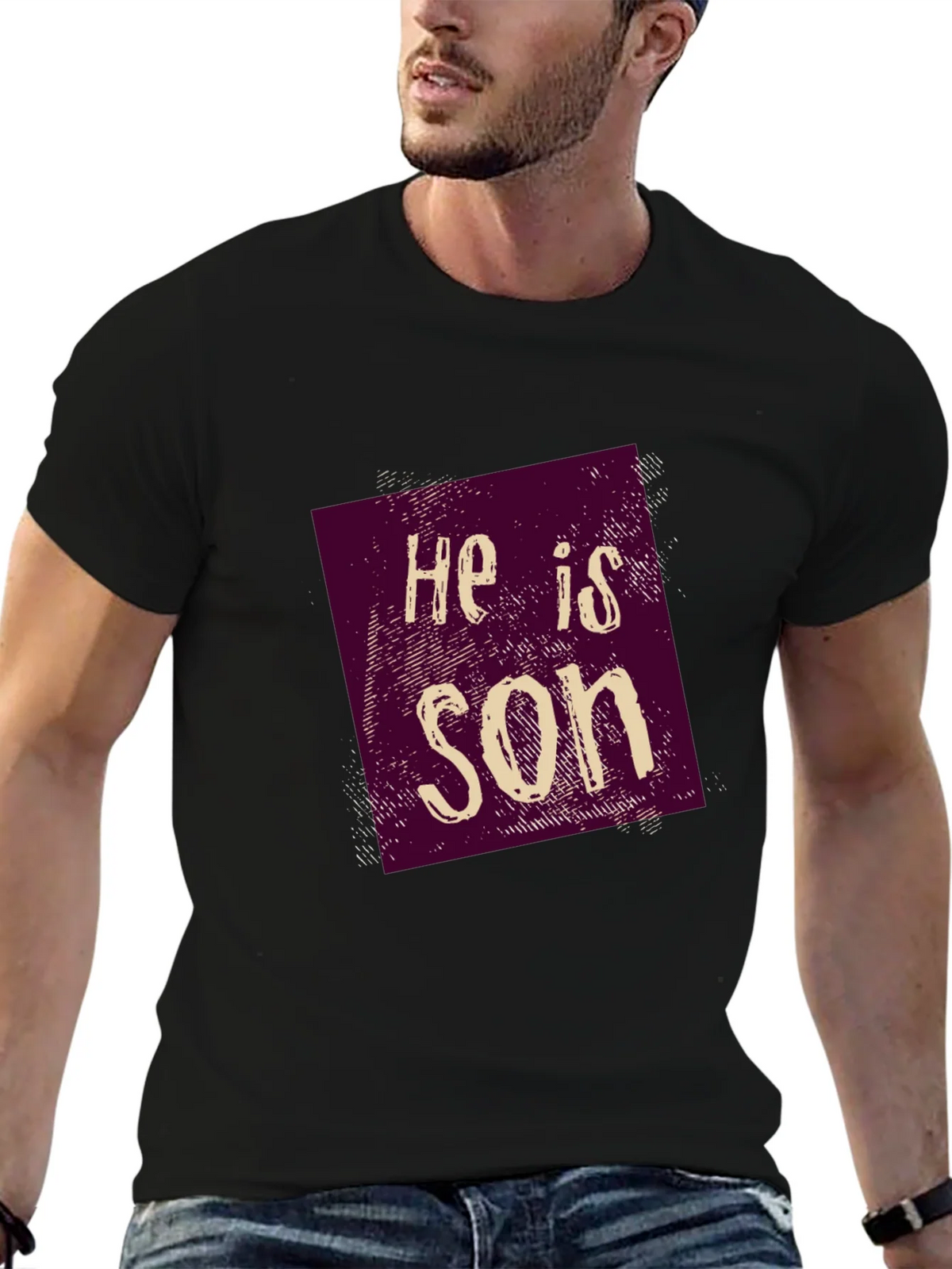He is Son Graphic Tee - Casual Style