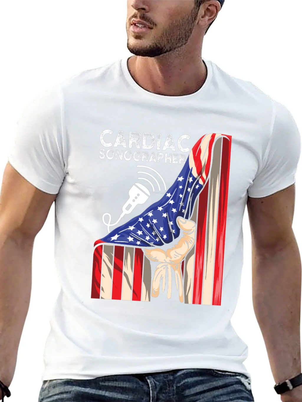 Cardiac Sonographer Patriotic T-Shirt