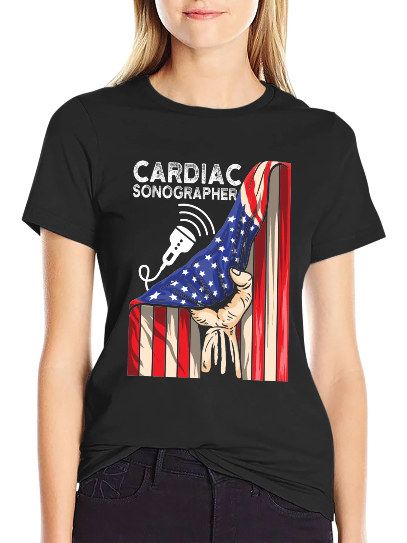 Cardiac Sonographer Patriotic T-Shirt
