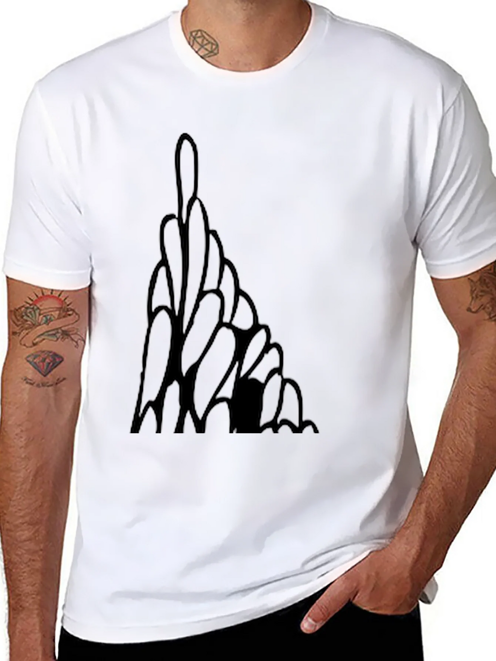 Modern Art Black Tee