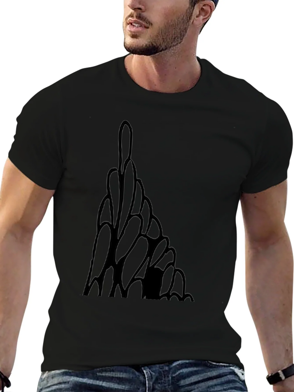 Modern Art Black Tee