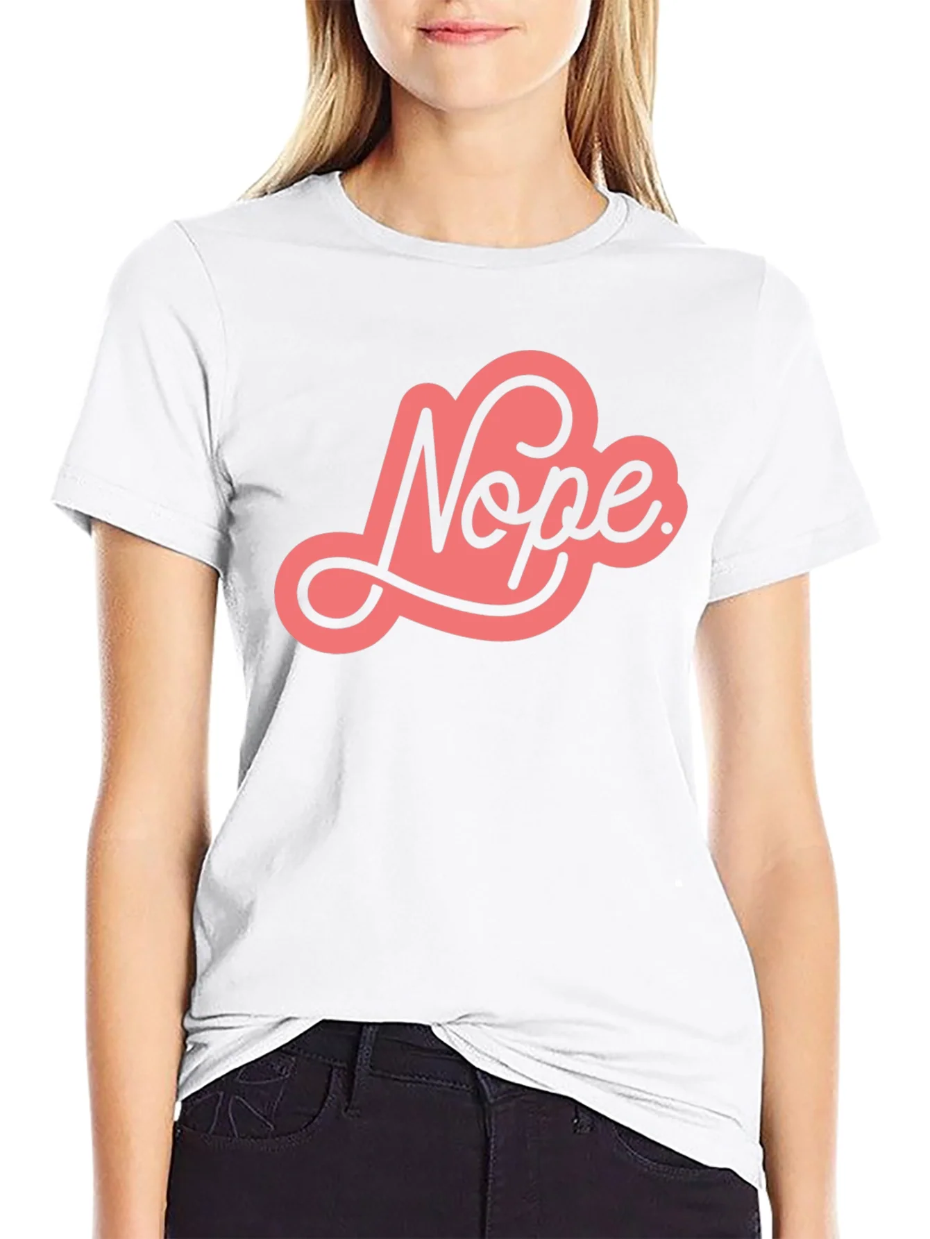 Nope Graphic Tee - Unisex Black Cotton T-Shirt
