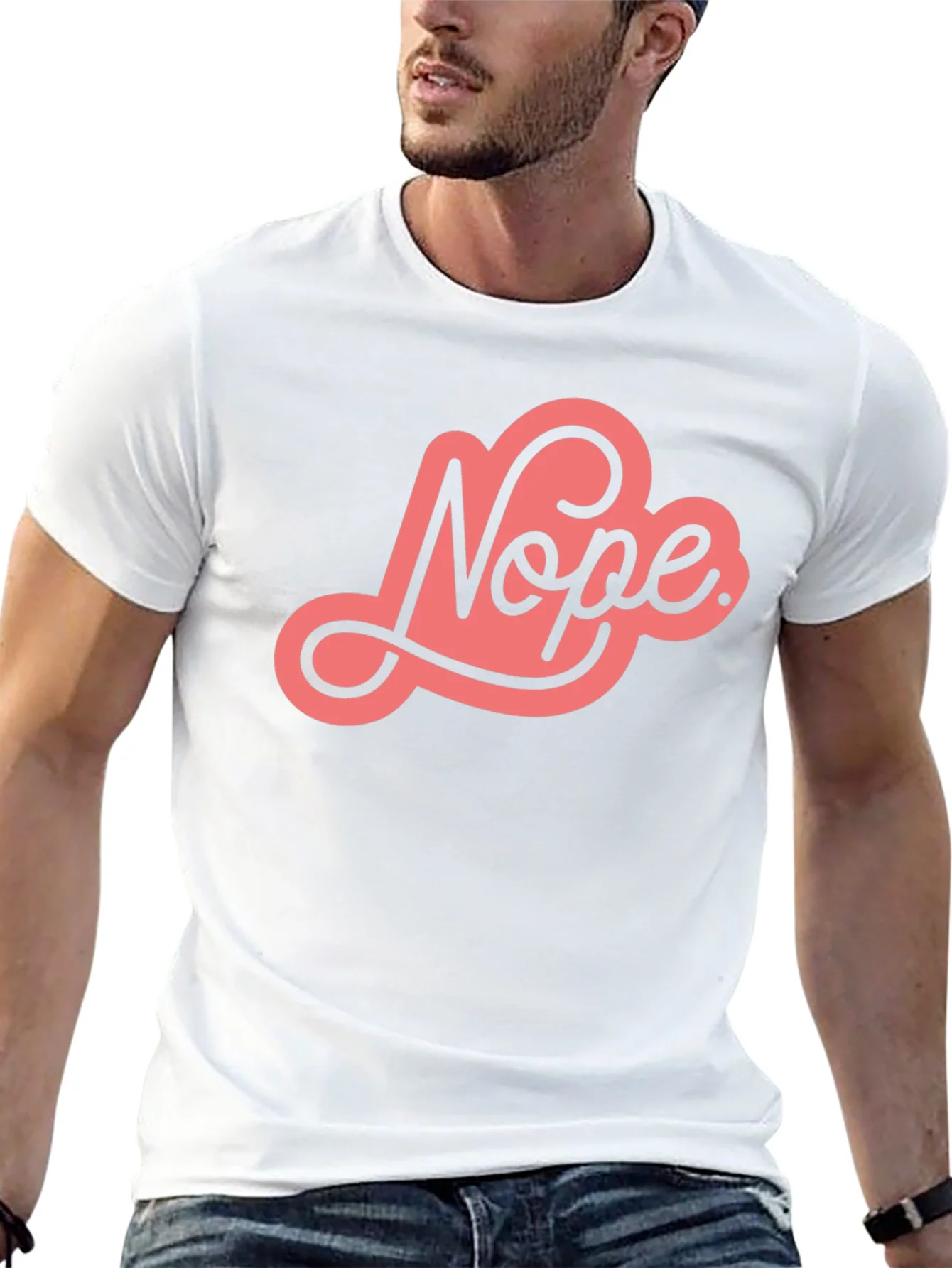 Nope Graphic Tee - Unisex Black Cotton T-Shirt