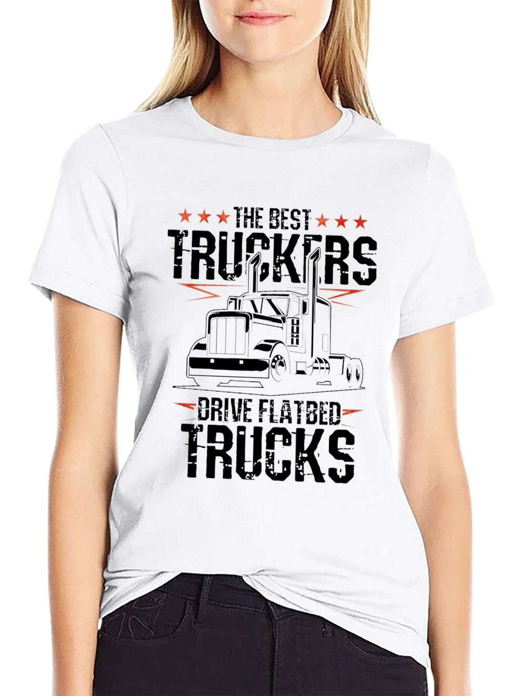 Best Truckers Drive Flatbed Trucks Graphic Tee