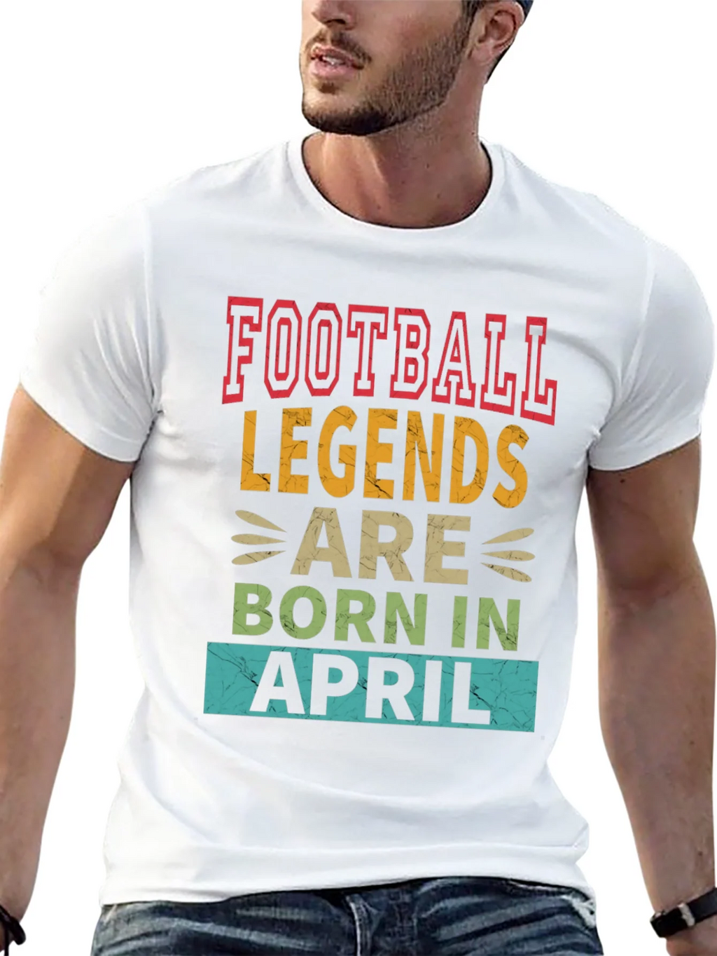 Football Legends Born In April T-Shirt