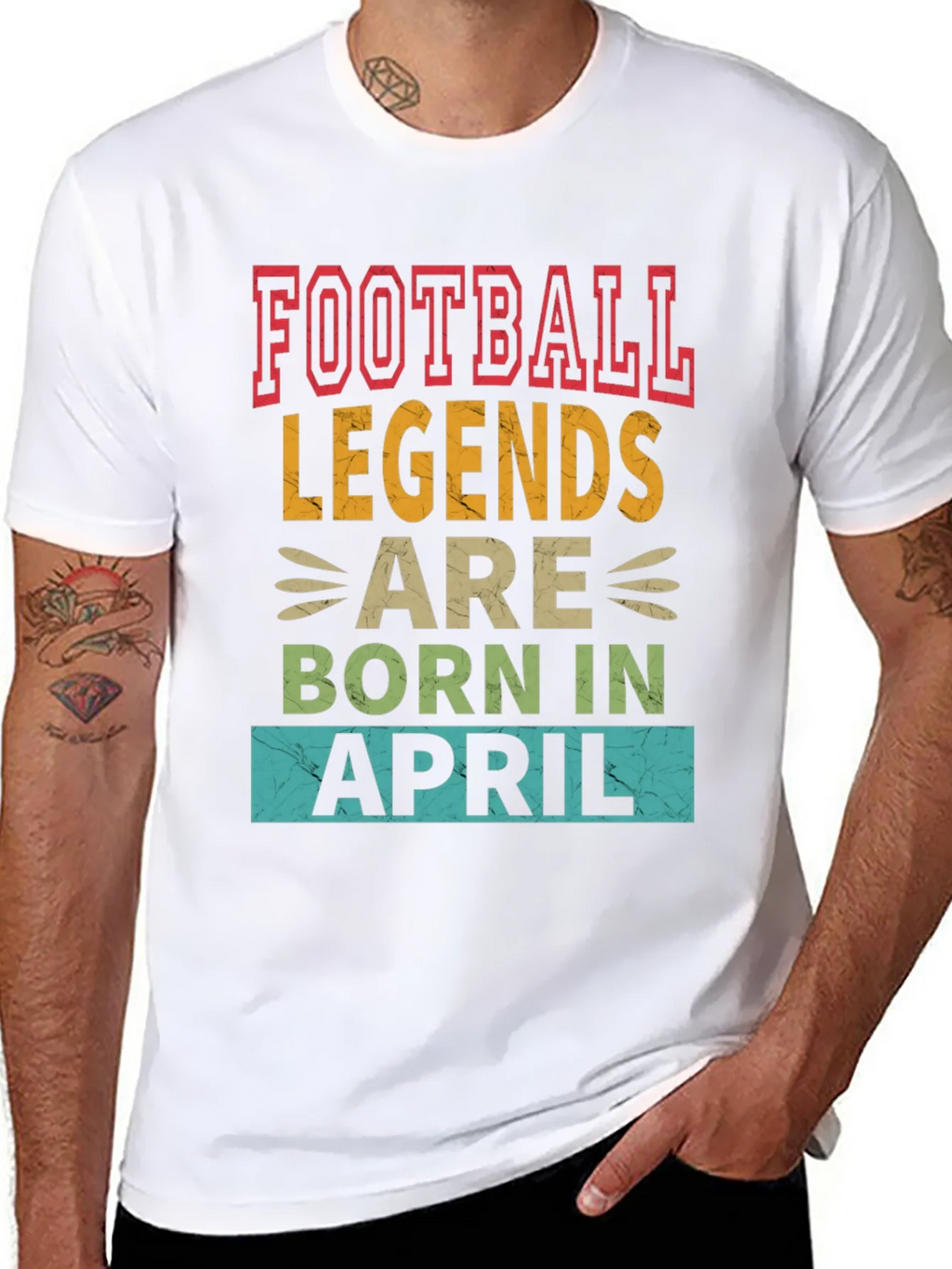 Football Legends Born In April T-Shirt
