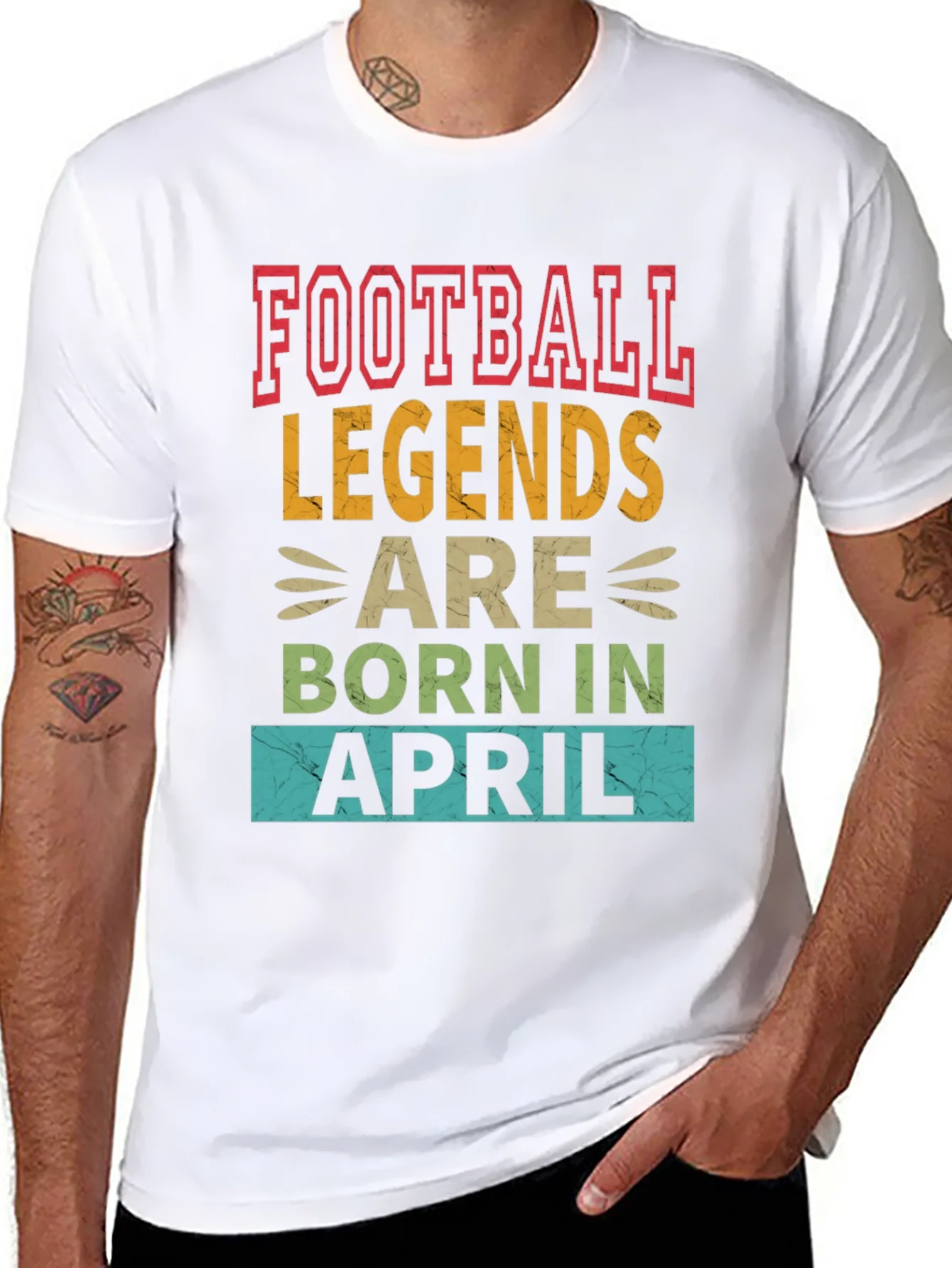 Football Legends Born In April T-Shirt