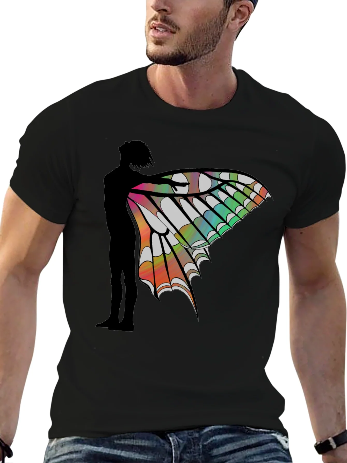 Butterfly Wing Silhouette Graphic Tee