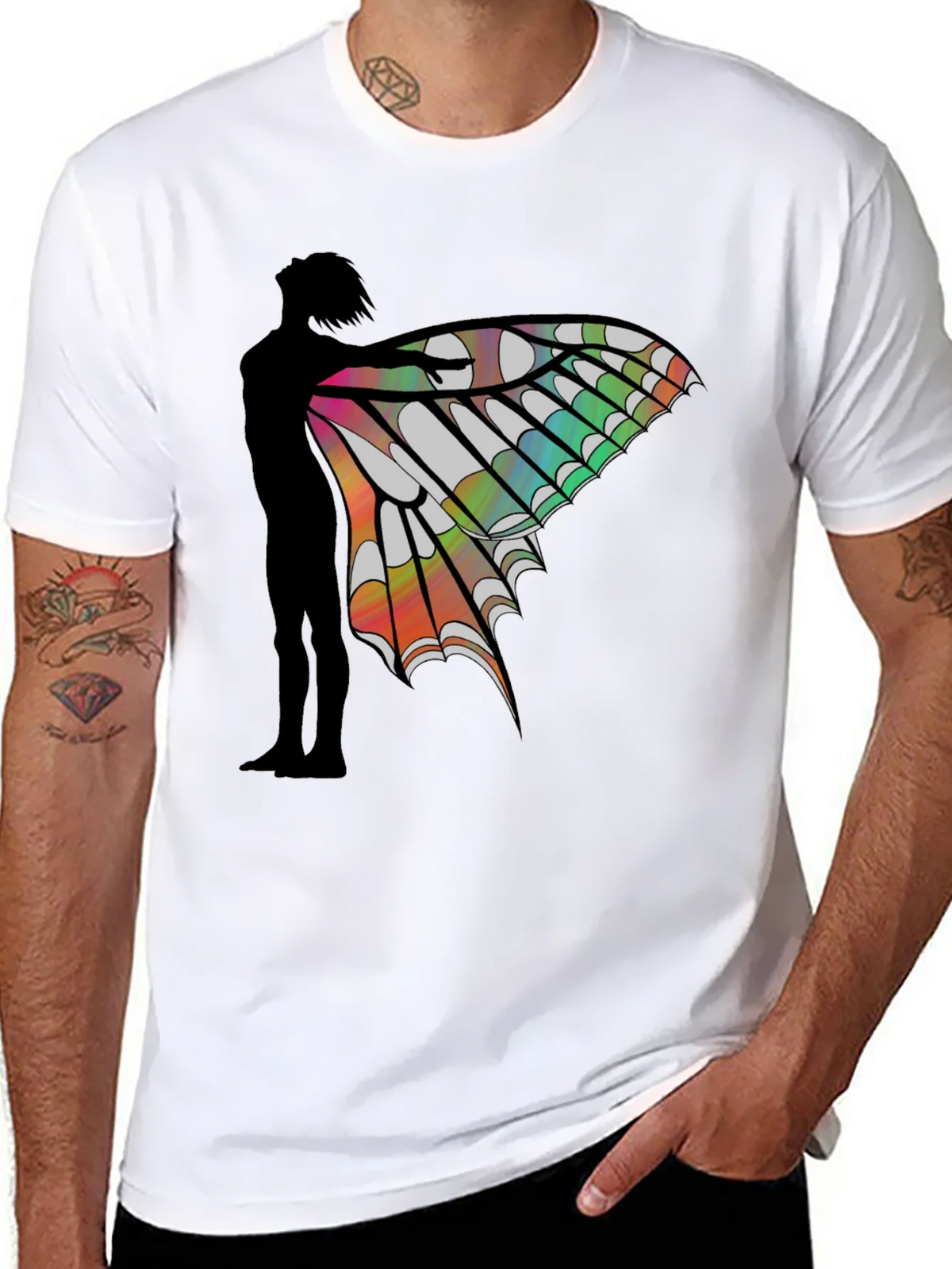 Butterfly Wing Silhouette Graphic Tee