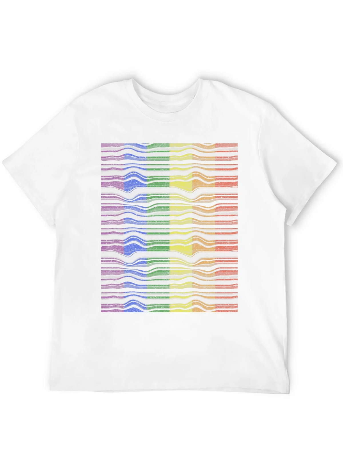 Rainbow Wave Graphic T-Shirt - Prideful Style
