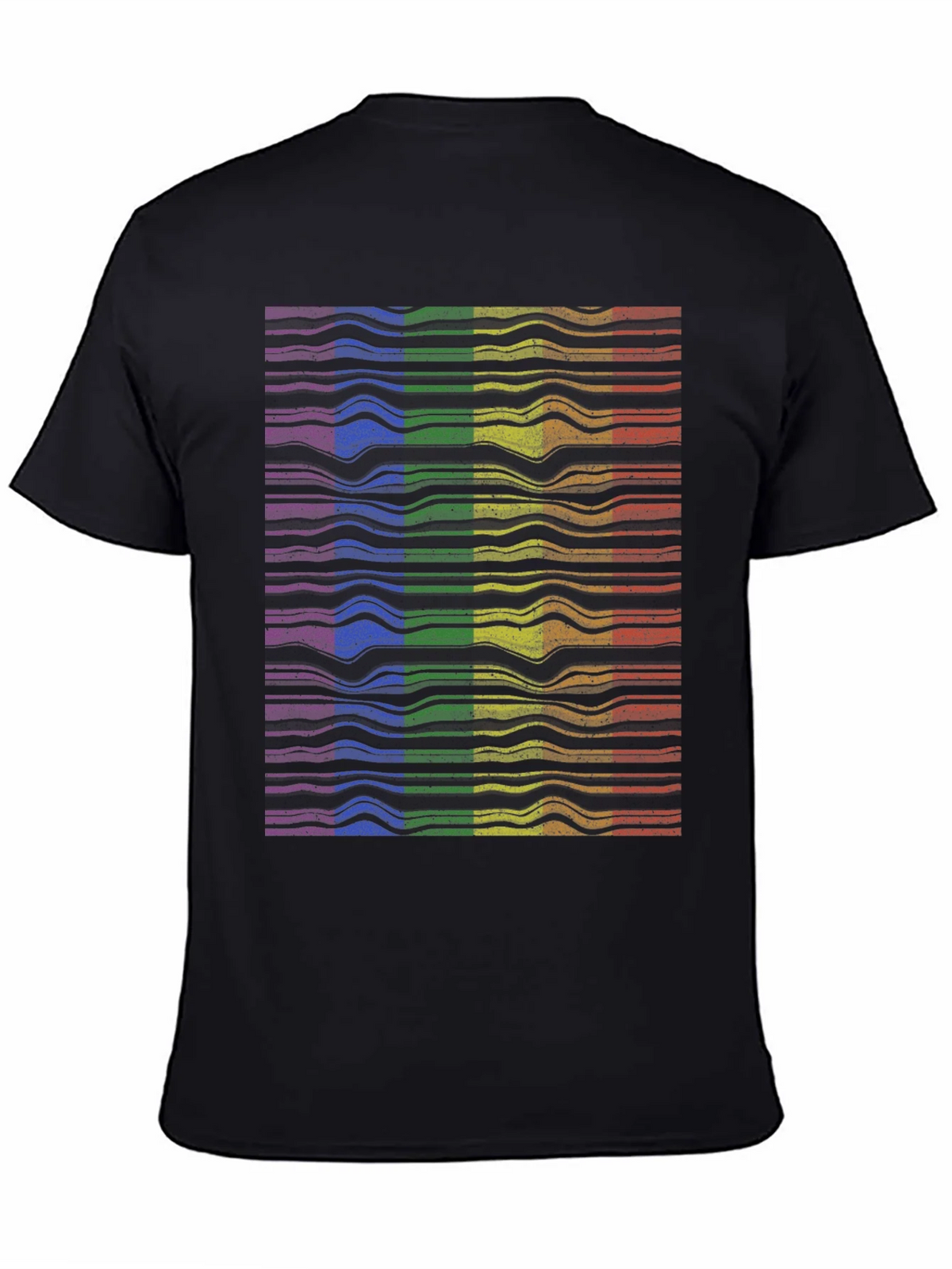 Rainbow Wave Graphic T-Shirt - Prideful Style