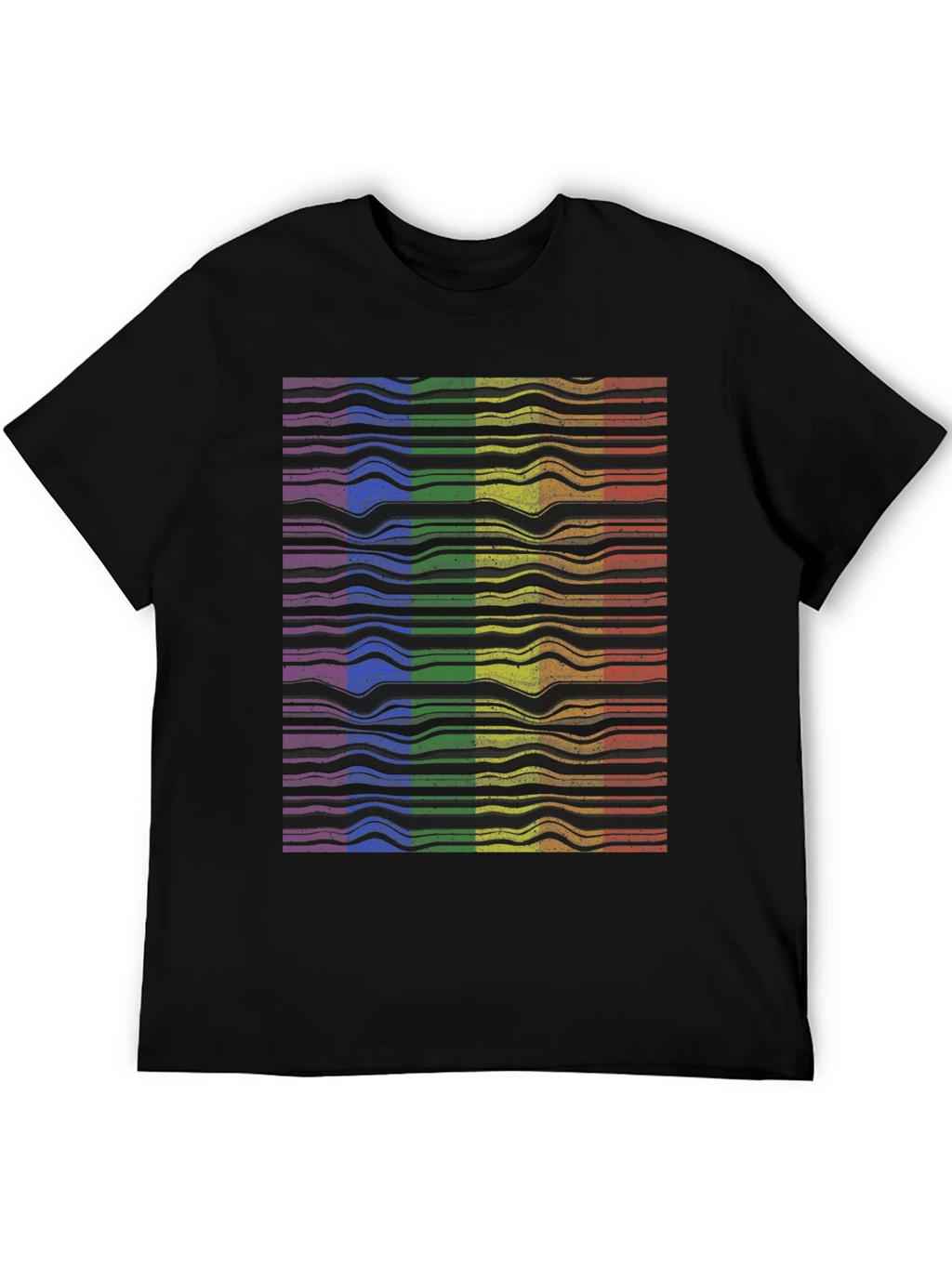 Rainbow Wave Graphic T-Shirt - Prideful Style