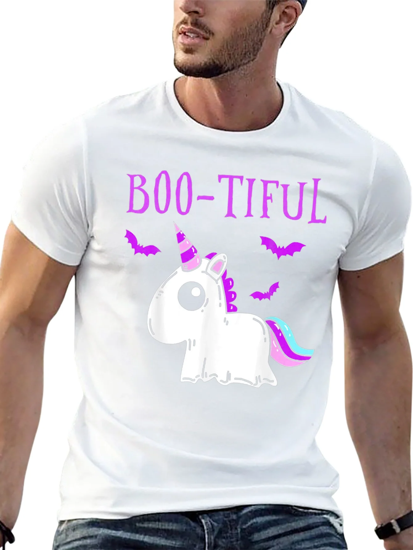 Boo-tiful Ghost Unicorn Halloween T-Shirt
