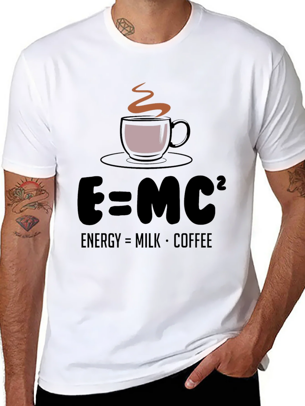 E=MC² Coffee T-Shirt - Energy Formula Tee