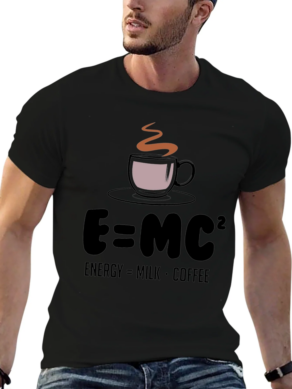 E=MC² Coffee T-Shirt - Energy Formula Tee