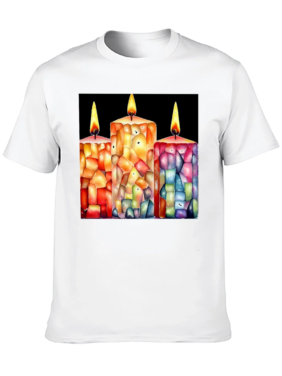 Candle Art Black T-Shirt