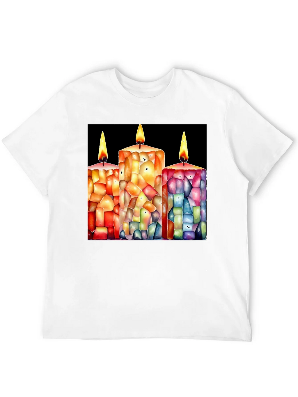 Candle Art Black T-Shirt