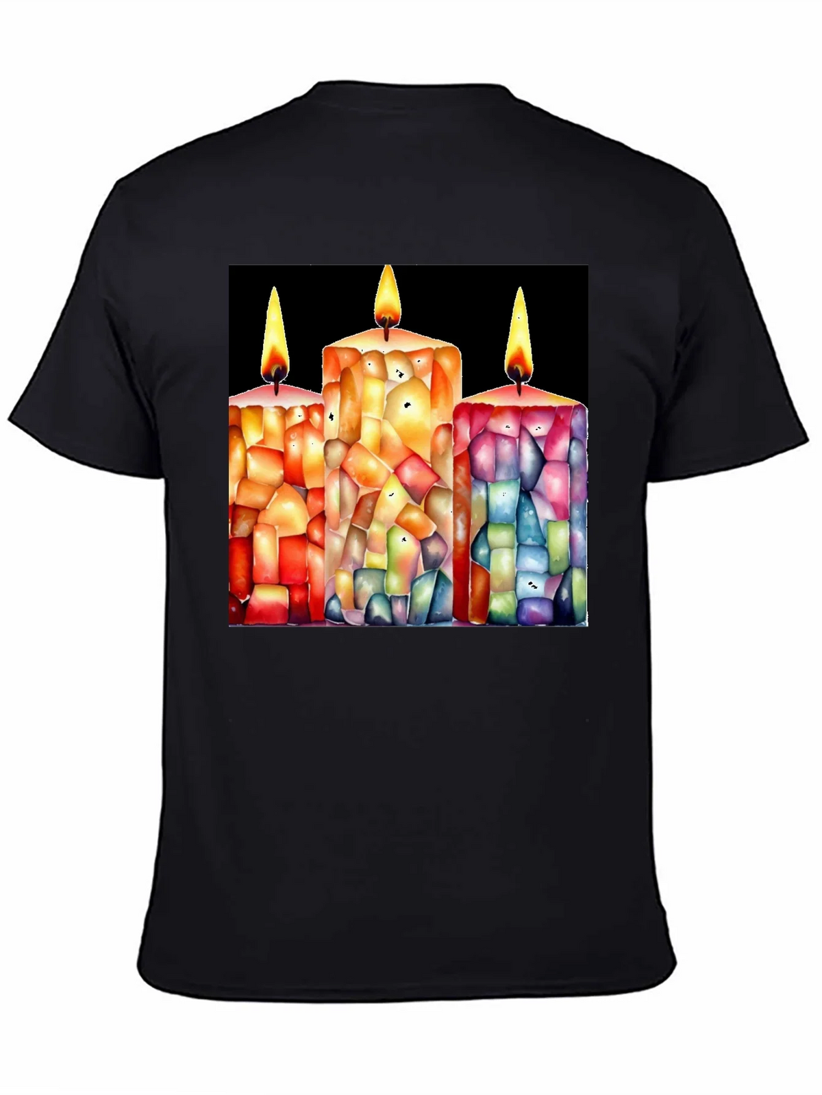 Candle Art Black T-Shirt