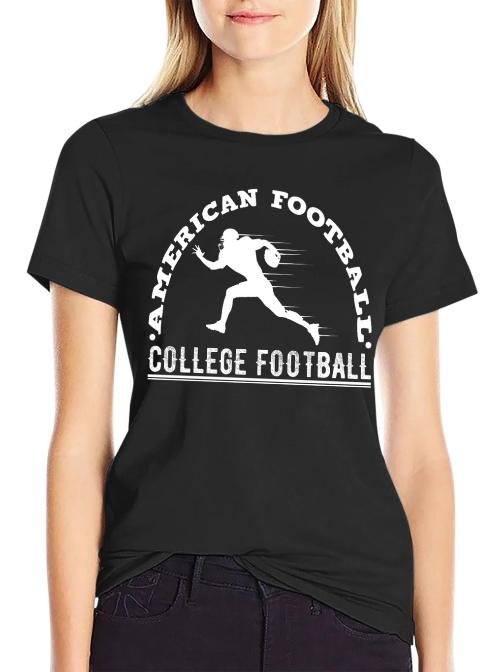 American College Football T-Shirt - Black