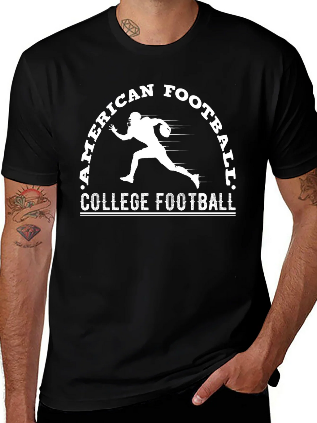 American College Football T-Shirt - Black