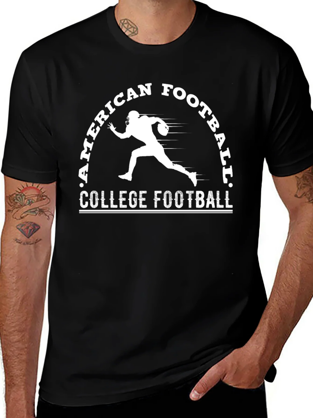 American College Football T-Shirt - Black