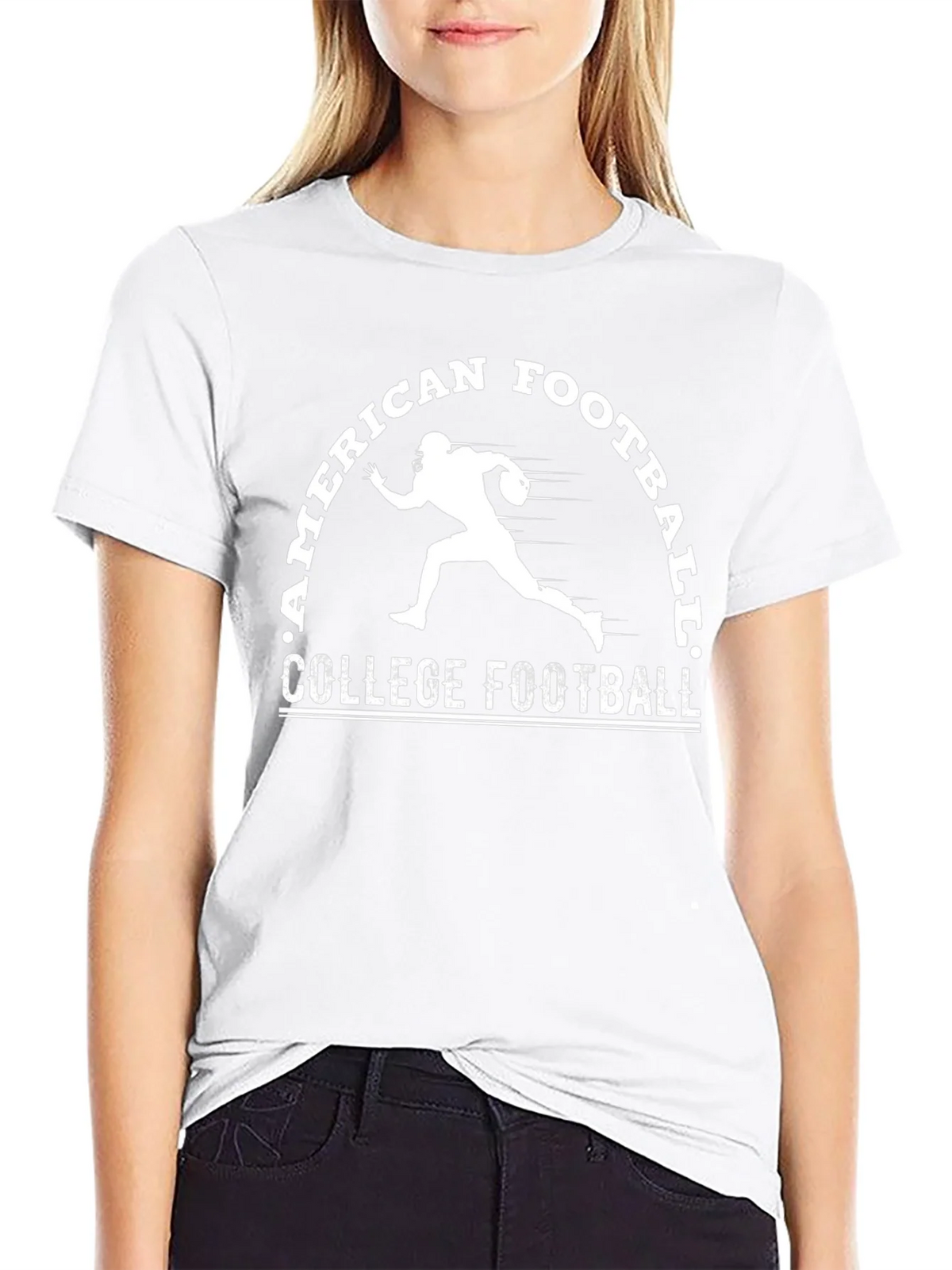 American College Football T-Shirt - Black