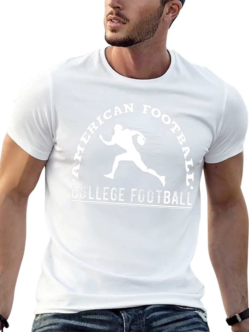 American College Football T-Shirt - Black