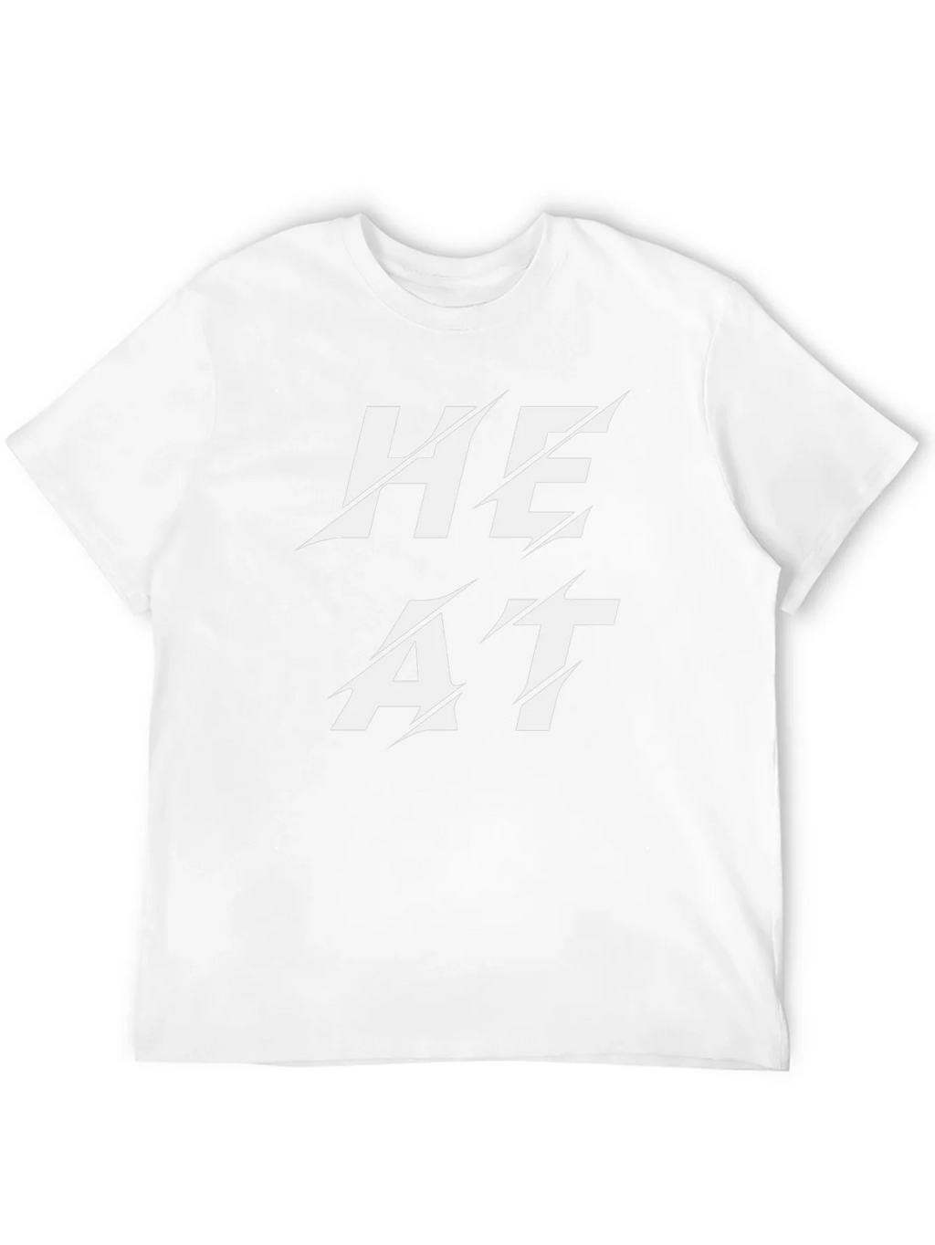 Heat Slashed Text Graphic Black T-Shirt