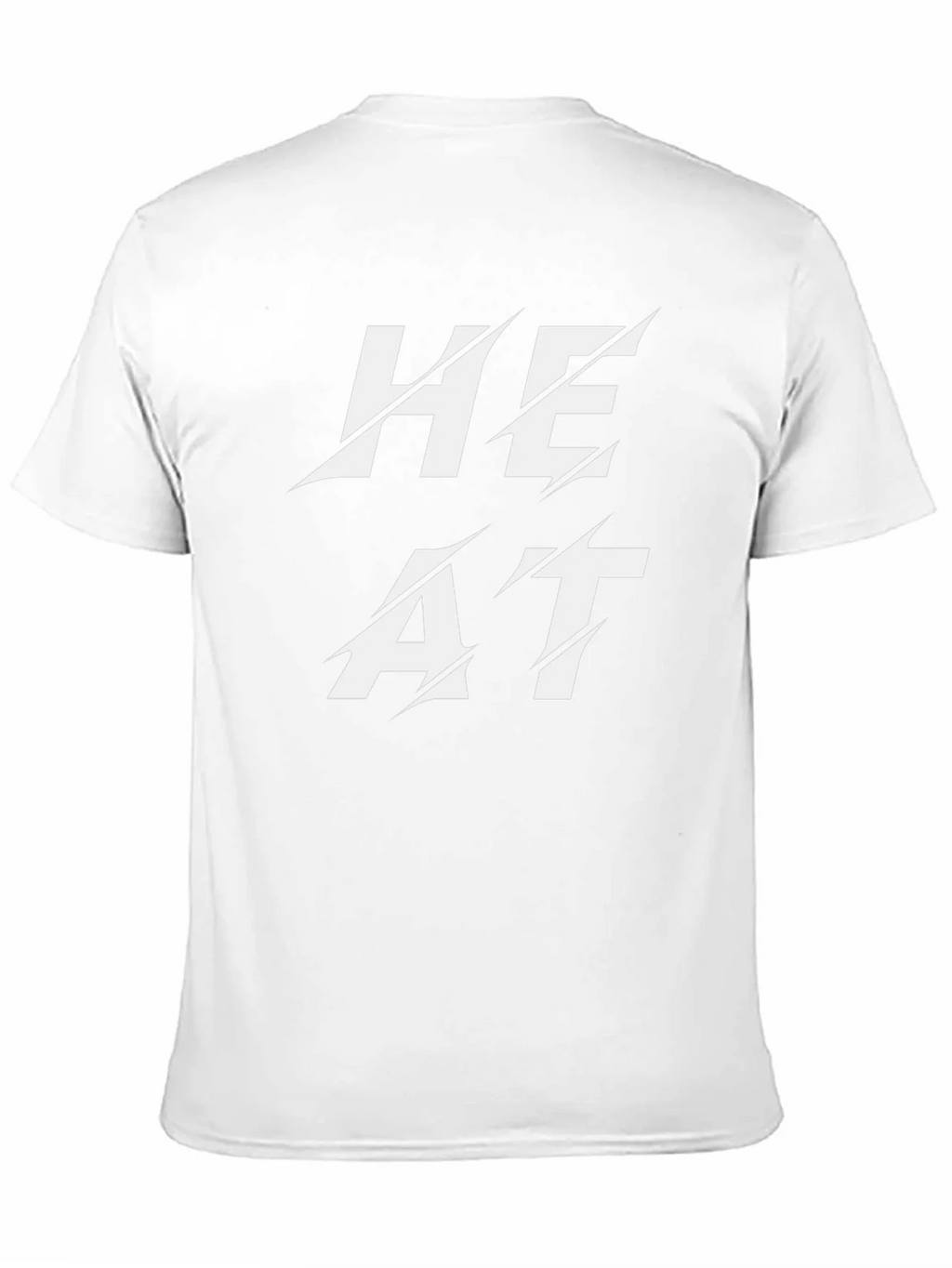 Heat Slashed Text Graphic Black T-Shirt