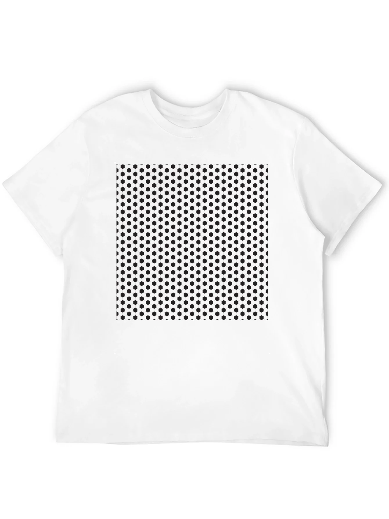 Mens Black Polka Dot Pattern T-Shirt