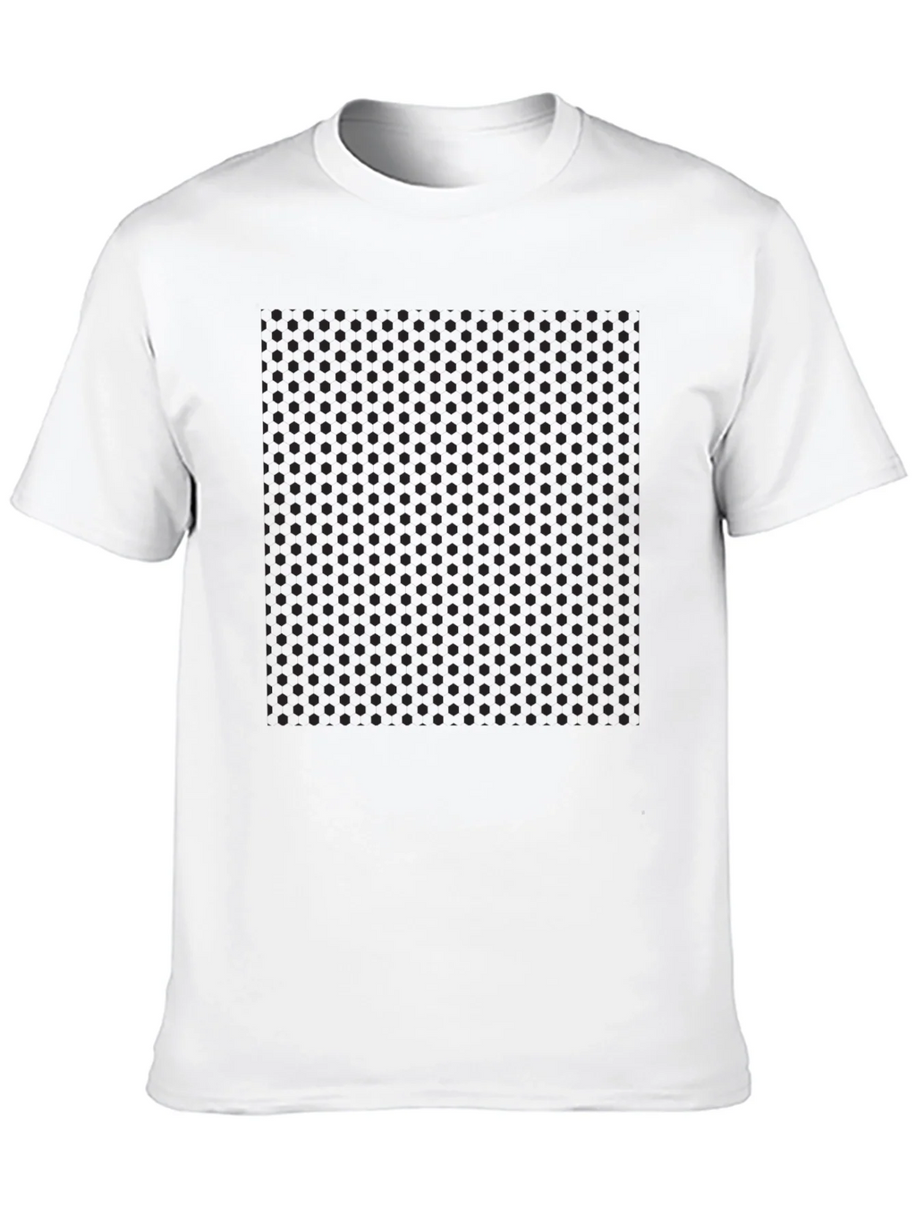 Mens Black Polka Dot Pattern T-Shirt