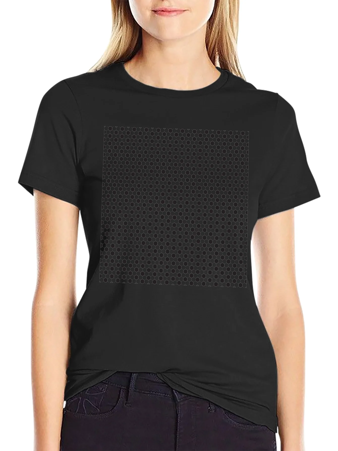 Mens Black Polka Dot Pattern T-Shirt