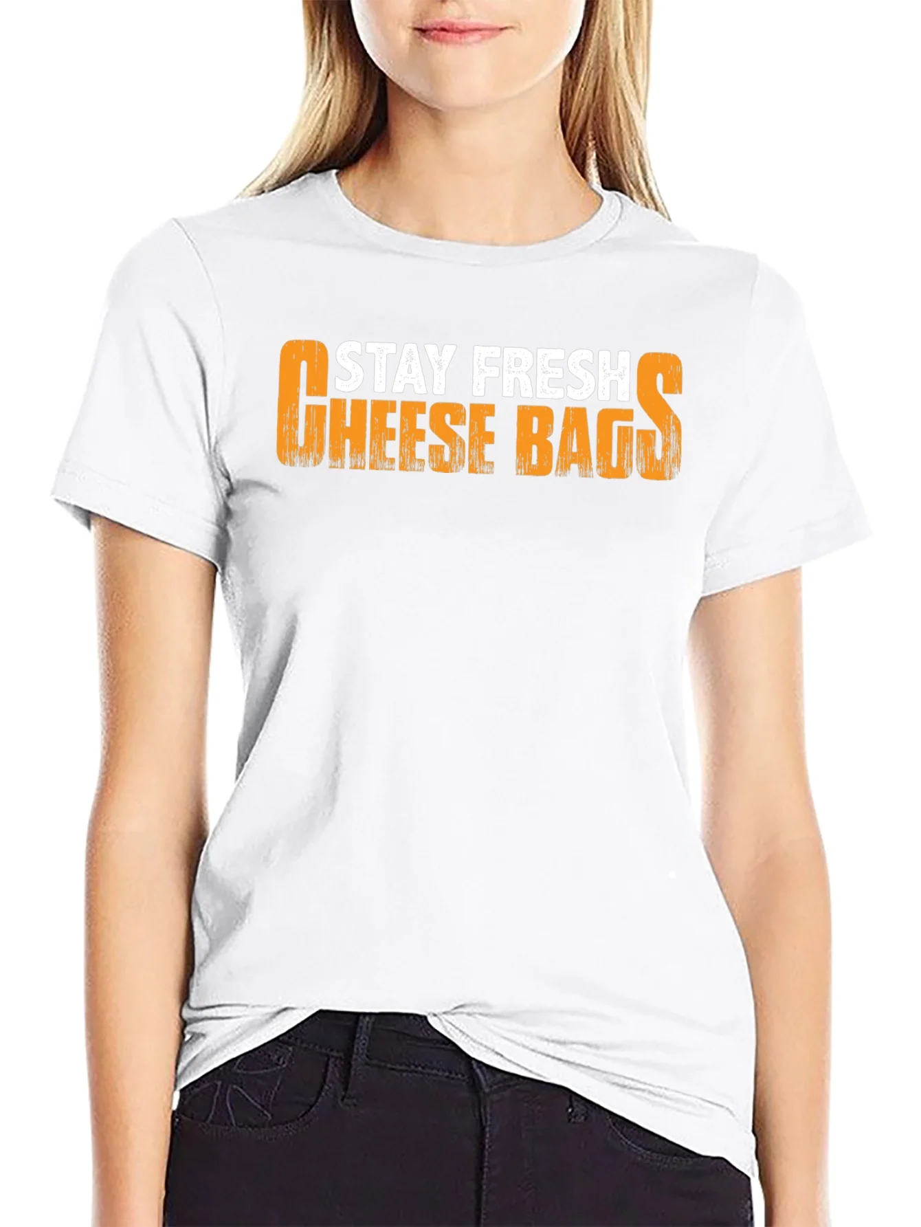 Stay Fresh Cheese Bags Black T-Shirt