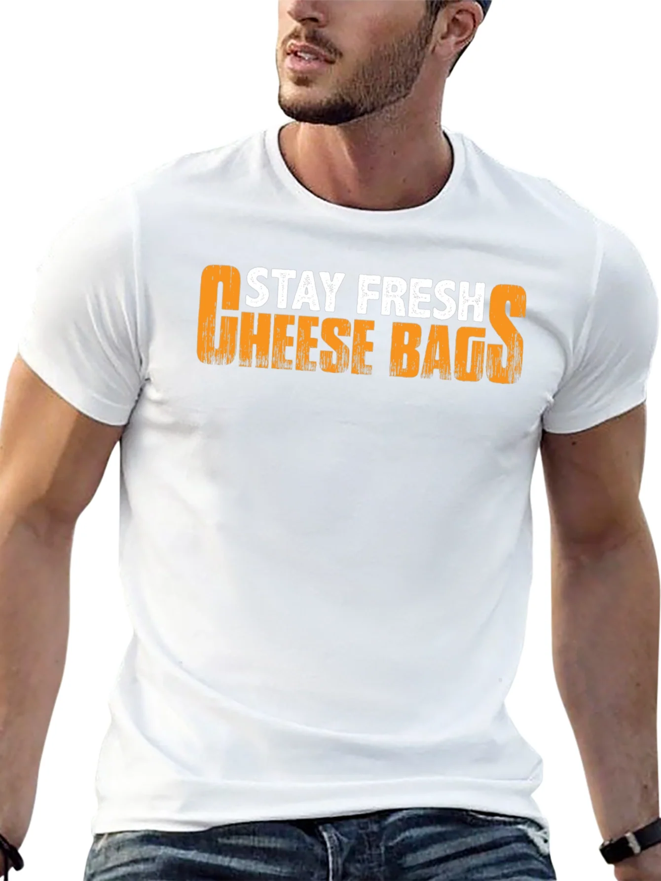 Stay Fresh Cheese Bags Black T-Shirt