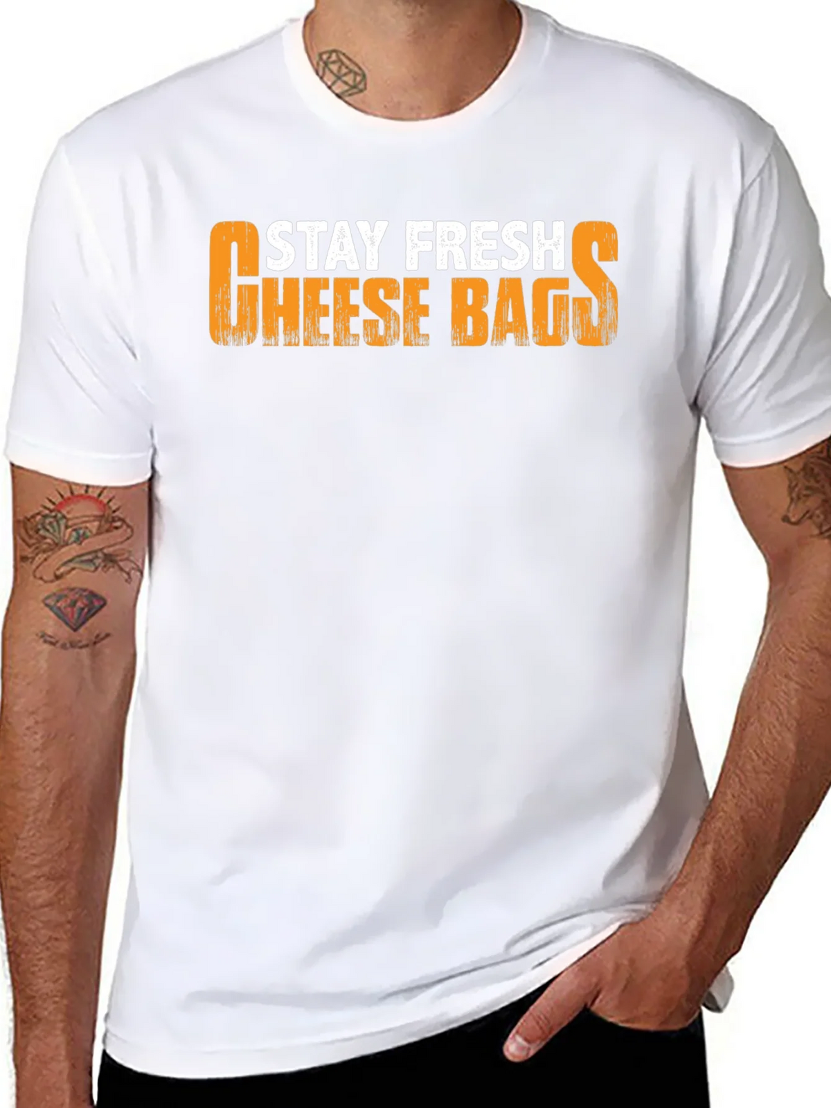 Stay Fresh Cheese Bags Black T-Shirt