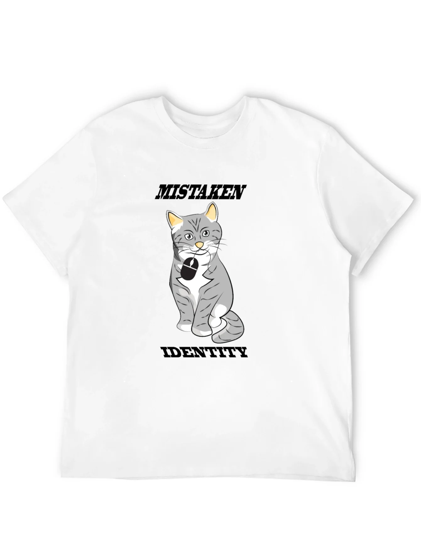 Mistaken Identity Cat T-Shirt Funny Graphic Tee