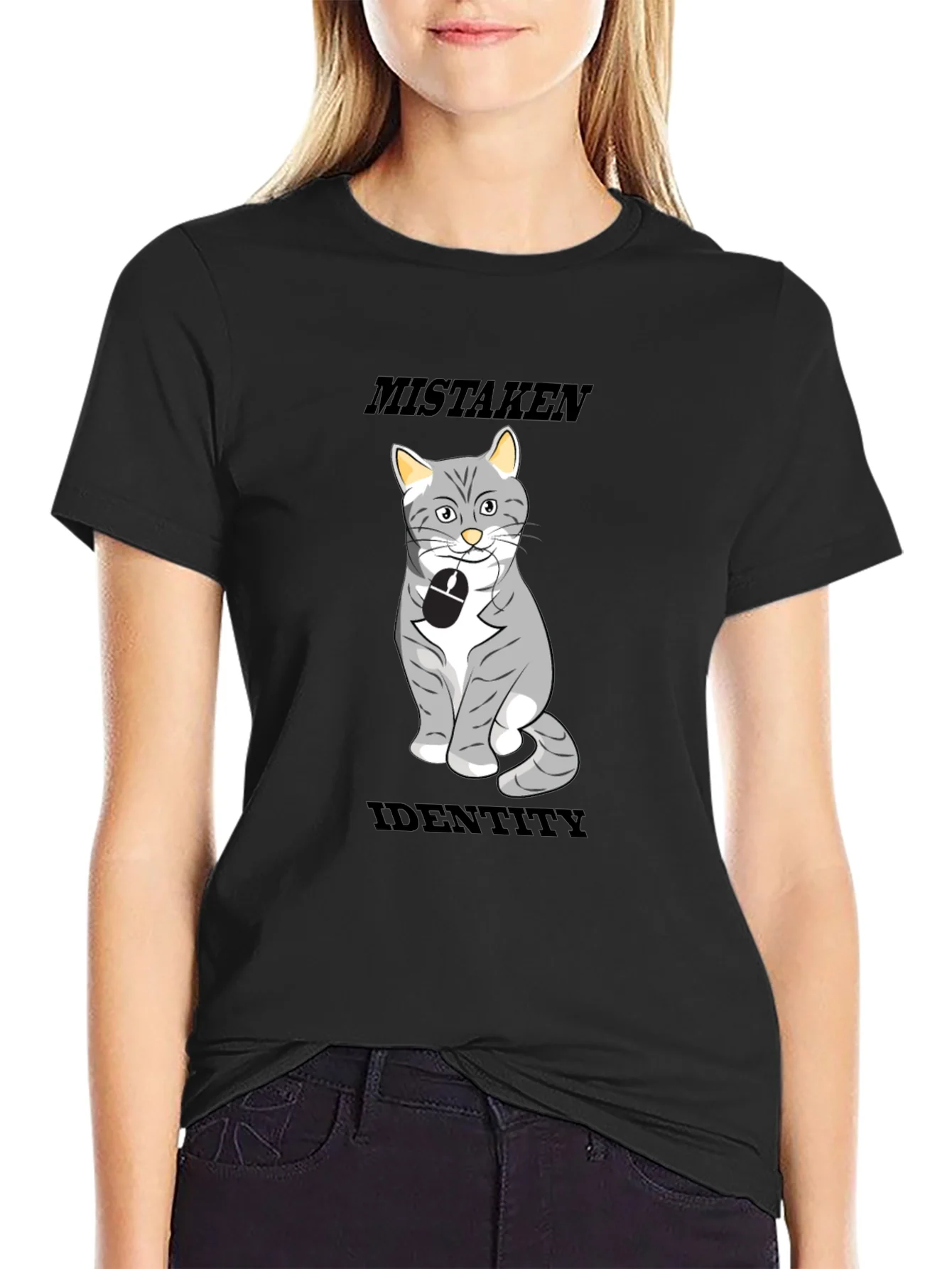 Mistaken Identity Cat T-Shirt Funny Graphic Tee