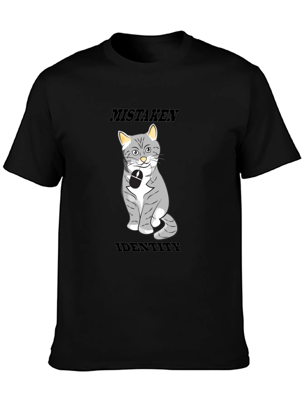 Mistaken Identity Cat T-Shirt Funny Graphic Tee
