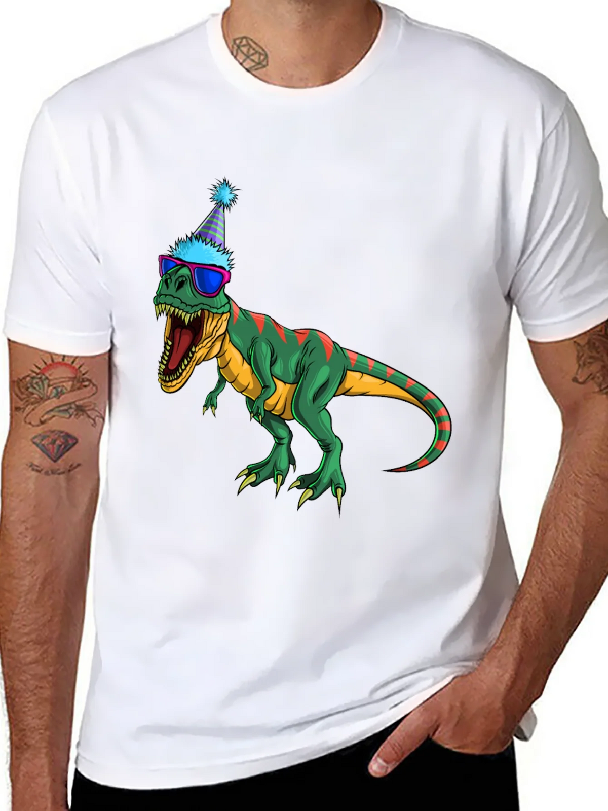 Party Dino T-Shirt - Fun & Festive