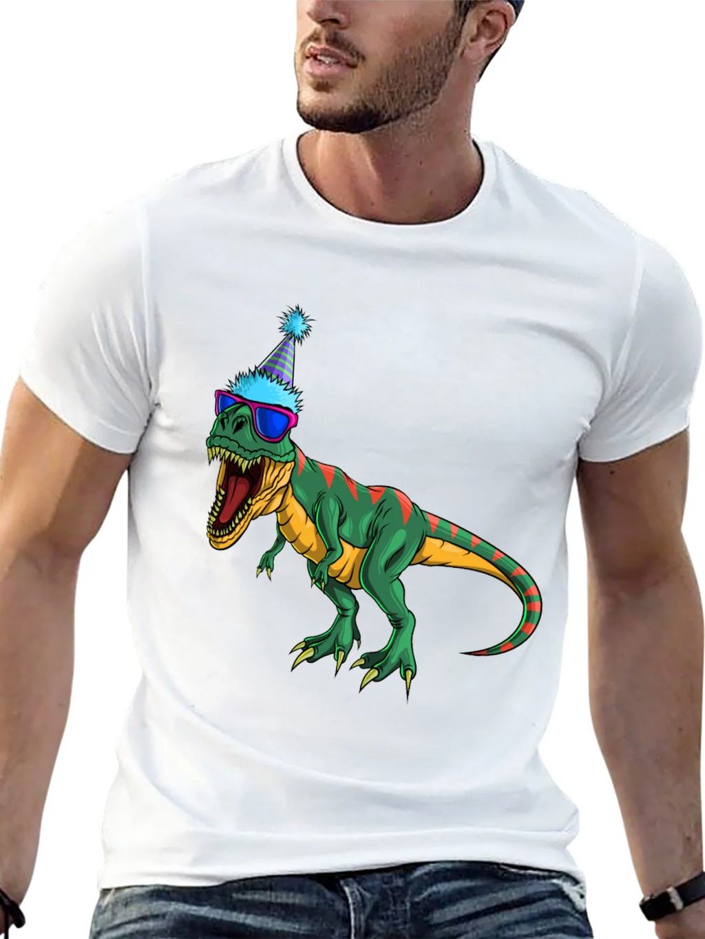 Party Dino T-Shirt - Fun & Festive