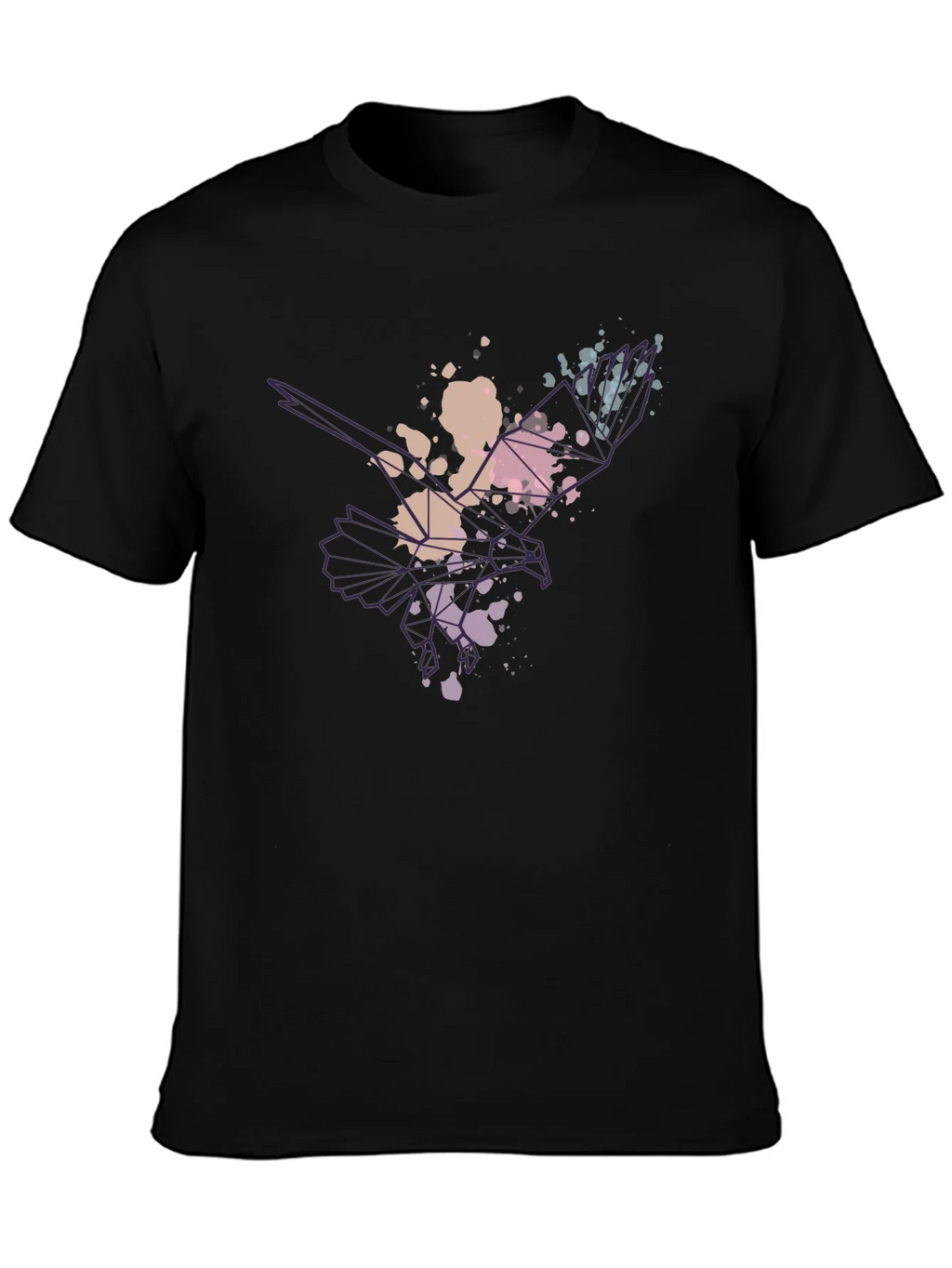 Abstract Eagle Mens Black T-Shirt